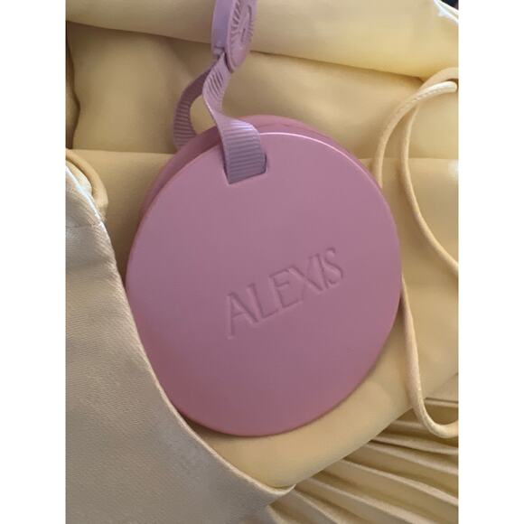 TUCKERNUCK Alexis Saab Yellow Pleated Midi Dress NWT Size Small - Picture 7 of 7